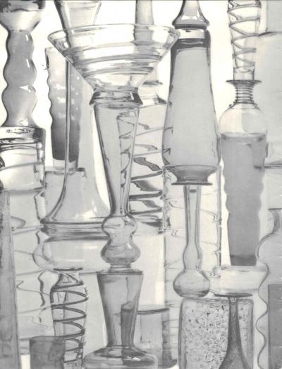 Blenko Glass Co Matching Pair of Large Glass Vases by Don Shepard for Blenko