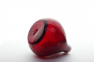  Blenko Glass Co Ruby Red Pinched Neck Vase by Blenko Glass Co United States 1960