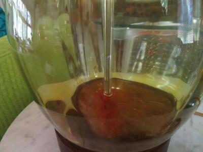  Blenko Glass Co Stunning Amberina Orange Red Blenko Lamp Mid Century Modern
