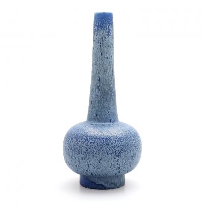  Bo Fajans G STA BOBERG CERAMIC VASE IN IRON BLUE GLAZE FOR BO FAJANS SWEDEN 1940