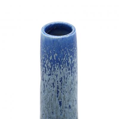  Bo Fajans G STA BOBERG CERAMIC VASE IN IRON BLUE GLAZE FOR BO FAJANS SWEDEN 1940