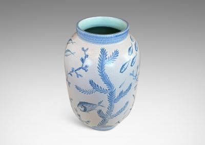  Bo Fajans Monumental Lidded Urn by Eva Jancke Bj rk for Bo