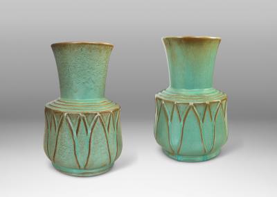  Bo Fajans Pair of Vases by Ewald Dahlskog for Bo Fajans