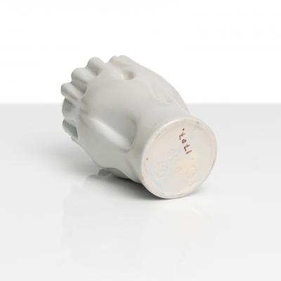  Bo Fajans Scandinavian Modern EWALD DAHLSKOG VASE WITH FABRIC LIKE FOLDS BO FAJANS 1940