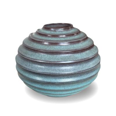  Bo Fajans Selection of Swedish Modern Vases with Lava Glaze by Ewald Dahlskog