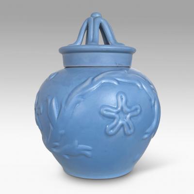  Bo Fajans Whimsical Marine Themed Lidded Urn by Eva Jancke Bj rk for Bo Fajans