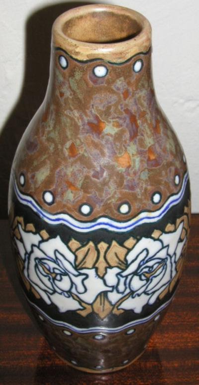  Boch Fr res Keramis Co 1930s Boch Stoneware Vase