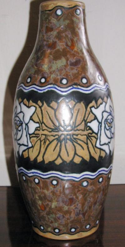  Boch Fr res Keramis Co 1930s Boch Stoneware Vase