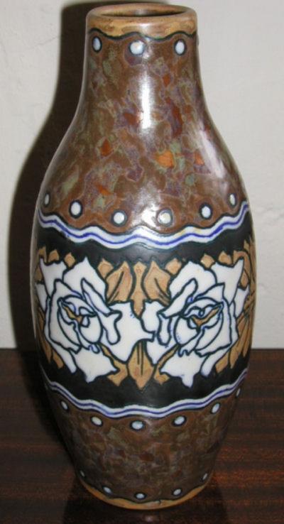  Boch Fr res Keramis Co 1930s Boch Stoneware Vase