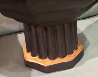  Boch Fr res Keramis Co Catteau Geometric Large Pedestal Bowl Boch Belgian Ceramic