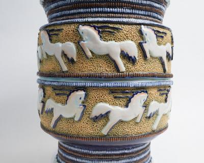  Boch Fr res Keramis Co LARGE SCALE ART DECO PERIOD CERAMIC VASE BY BOCH FRERES KERAMIS