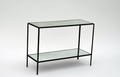  Boch Fr res Keramis Co Pair of Rectiligne Narrow Mirrored End Table