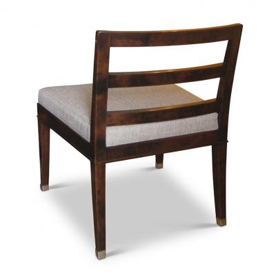  Bodafors Pair of Art Deco slipper chairs in stained birch by Bodafors