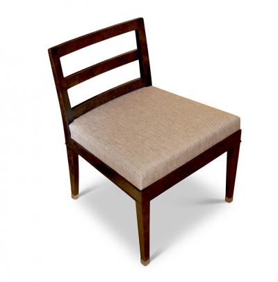  Bodafors Pair of Art Deco slipper chairs in stained birch by Bodafors