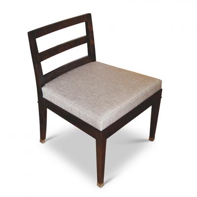  Bodafors Pair of Art Deco slipper chairs in stained birch by Bodafors