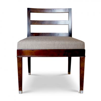  Bodafors Pair of Art Deco slipper chairs in stained birch by Bodafors