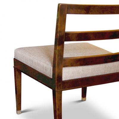  Bodafors Pair of Art Deco slipper chairs in stained birch by Bodafors