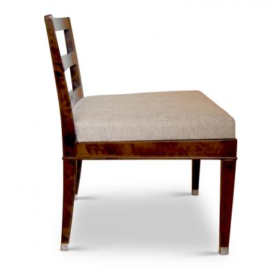  Bodafors Pair of Art Deco slipper chairs in stained birch by Bodafors