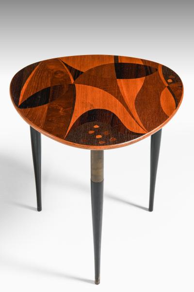  Bodafors Side Table in Brass Lacquer and Wood by Bodafors M belfabrik 1960s