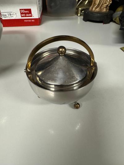  Bodum Carsten Jorgensen for Bodum Stainless Steel and Brass Ball Tea Set 3 pcs 