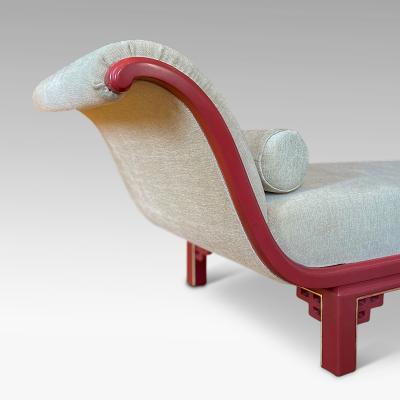  Boet Sweden Exceptional Daybed in Vermillion Lacquer by Otto Schulz for Boet
