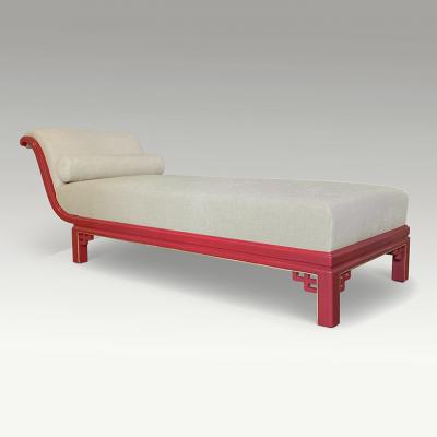  Boet Sweden Exceptional Daybed in Vermillion Lacquer by Otto Schulz for Boet