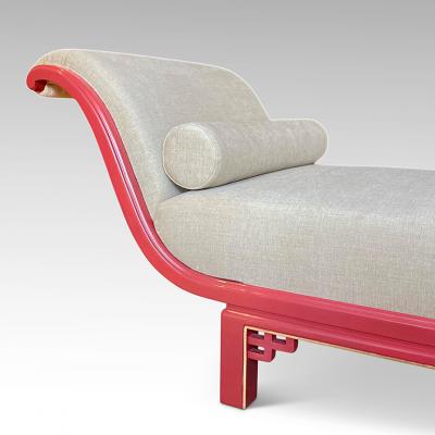  Boet Sweden Exceptional Daybed in Vermillion Lacquer by Otto Schulz for Boet