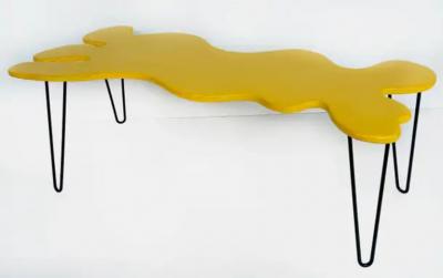  Bohdan Andreas Bohdan Andreas Functional Wall Abstract Art Coffee Table in Hand Painted Epoxy