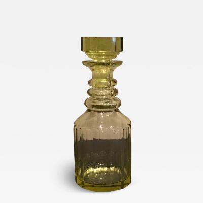  Bohemia Crystal Bohemian glass decanter in absinthe color