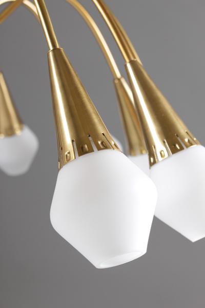  Bohlmarks AB Scandinavian Midcentury Starburst Chandeliers in Brass by B hlmarks Sweden