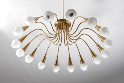  Bohlmarks AB Scandinavian Midcentury Starburst Chandeliers in Brass by B hlmarks Sweden