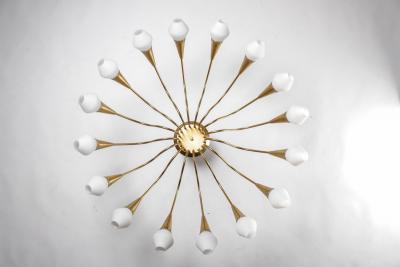  Bohlmarks AB Scandinavian Midcentury Starburst Chandeliers in Brass by B hlmarks Sweden