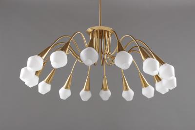  Bohlmarks AB Scandinavian Midcentury Starburst Chandeliers in Brass by B hlmarks Sweden