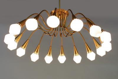 Bohlmarks AB Scandinavian Midcentury Starburst Chandeliers in Brass by B hlmarks Sweden