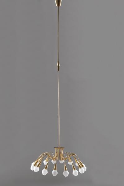  Bohlmarks AB Scandinavian Midcentury Starburst Chandeliers in Brass by B hlmarks Sweden