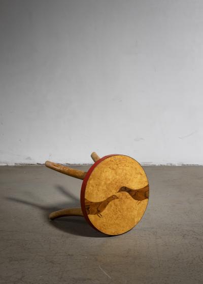 Boman OY Finnish birch intarsia stool