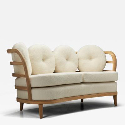  Boman OY Nordic Modern Two Seater Sofa by Oy Boman Ab Finland 1940s