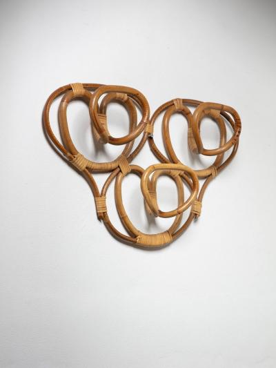  Bonacina Italian 60s Wicker Coat Rack
