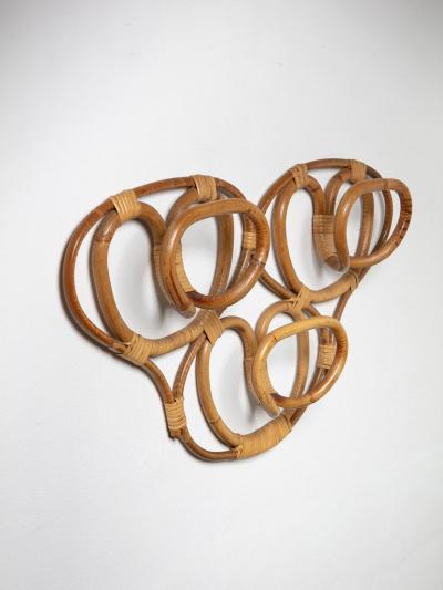  Bonacina Italian 60s Wicker Coat Rack
