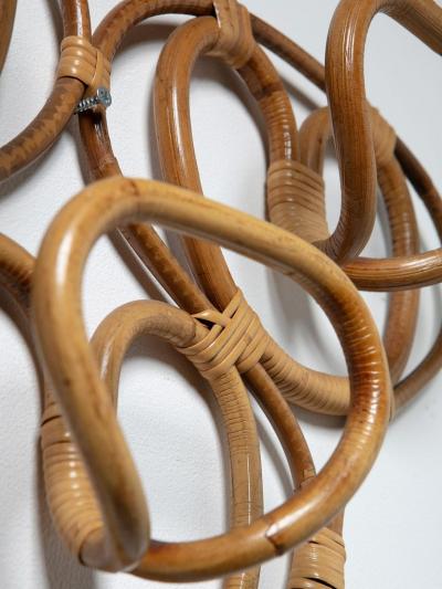  Bonacina Italian 60s Wicker Coat Rack