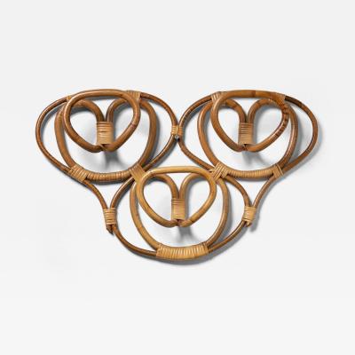  Bonacina Italian 60s Wicker Coat Rack