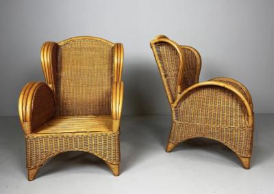  Bonacina Italian Wicher Armchiars