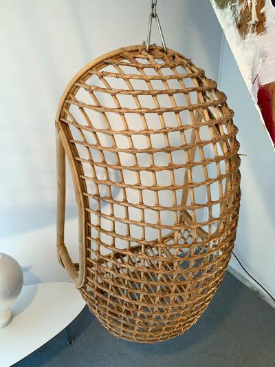 Bonacina Rattan Egg Cage Armchairs by Bonacina Italy