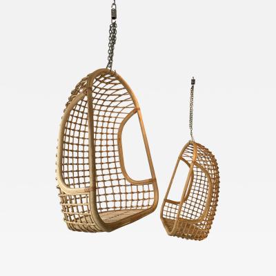  Bonacina Rattan Egg Cage Armchairs by Bonacina Italy