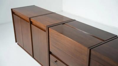  Borsani Tecno Mid Century Modern Wooden Sideboard Tecno Borsani Italy 1960s