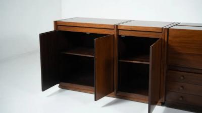  Borsani Tecno Mid Century Modern Wooden Sideboard Tecno Borsani Italy 1960s