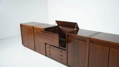  Borsani Tecno Mid Century Modern Wooden Sideboard Tecno Borsani Italy 1960s