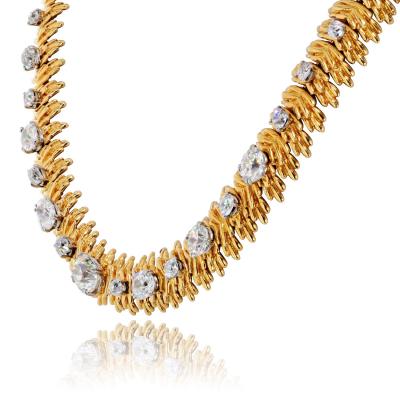  Boucheron Boucheron 18K Yellow Gold Old European Cut 13 00cttw Diamond Necklace