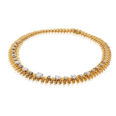  Boucheron Boucheron 18K Yellow Gold Old European Cut 13 00cttw Diamond Necklace