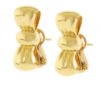  Boucheron Boucheron Gold Bow Earrings